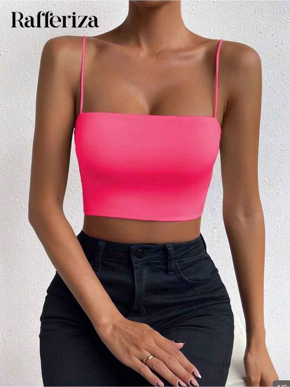 SHEIN Hot Pink Crop Tank